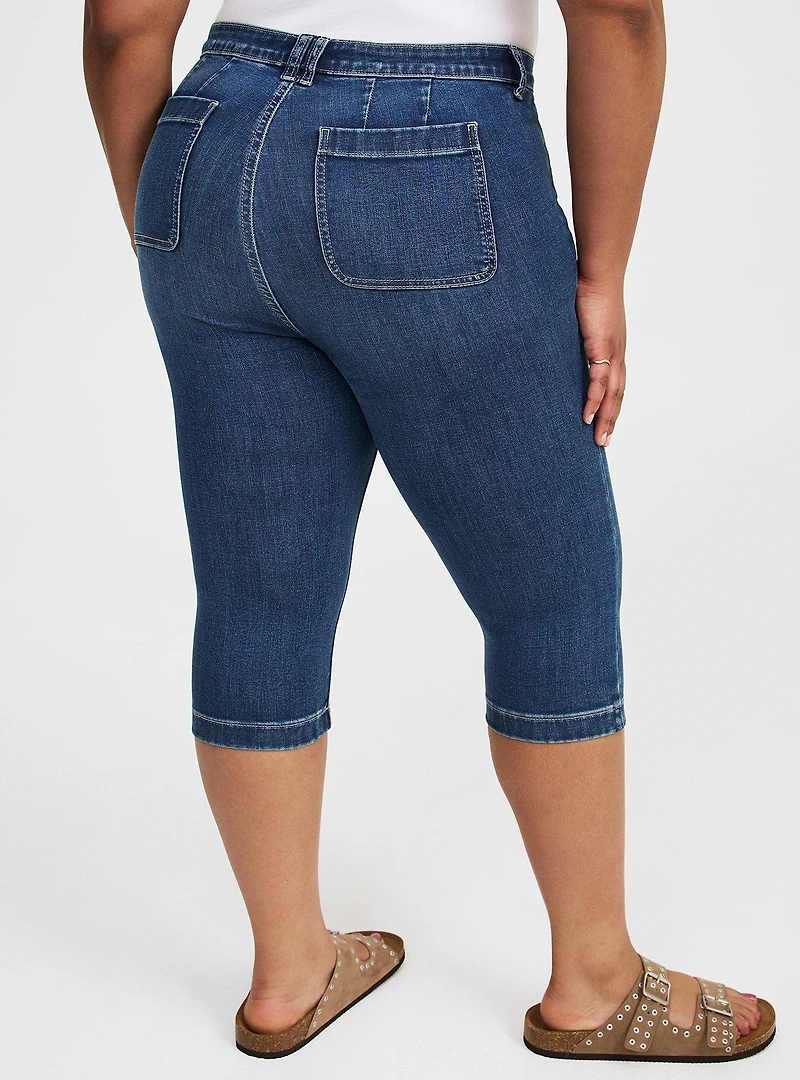 High-Rise Cropped Skinny Capri Jean