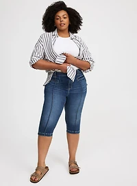 High-Rise Cropped Skinny Capri Jean