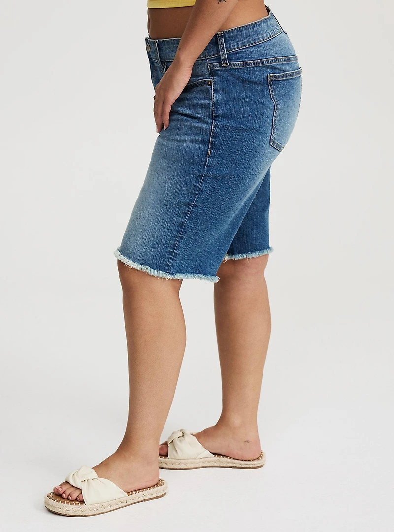Baggy Mid-Rise Bermuda Short
