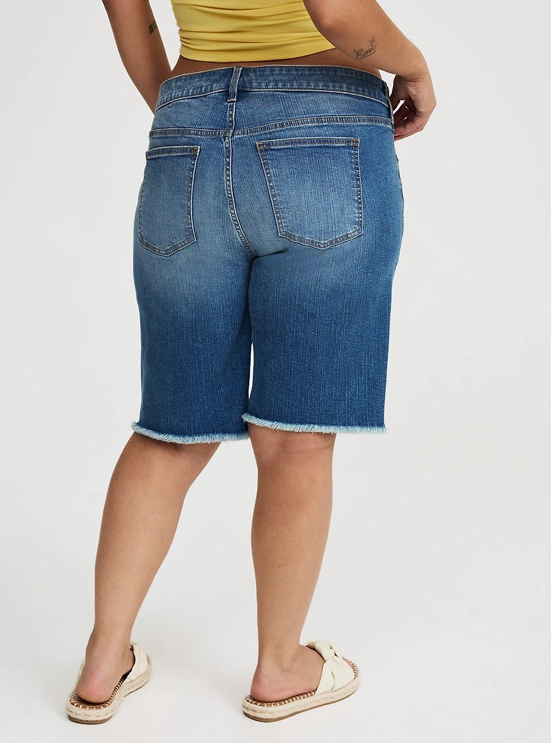 Baggy Mid-Rise Bermuda Short
