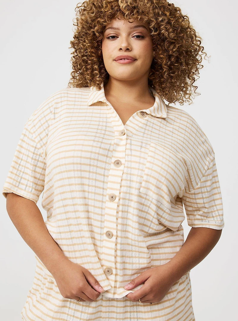 Collared Crop Top