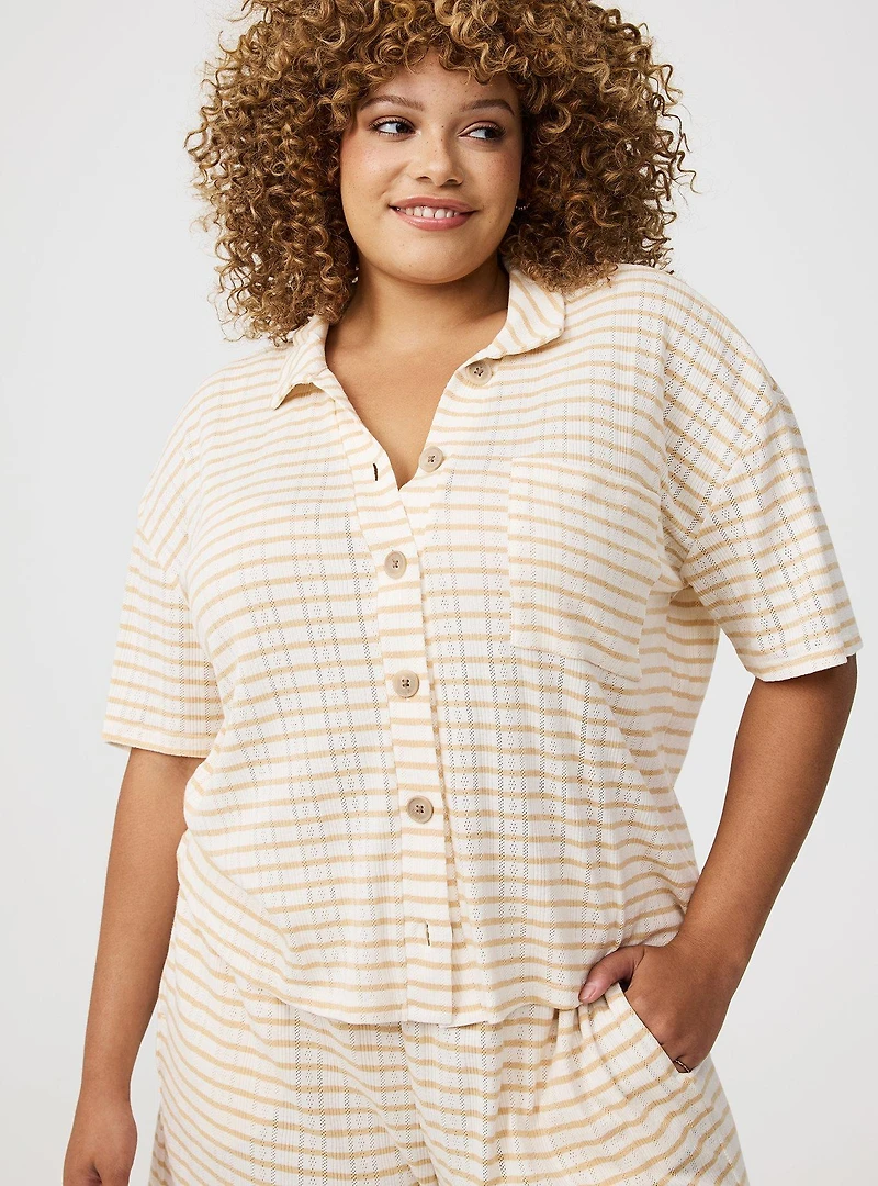 Collared Crop Top