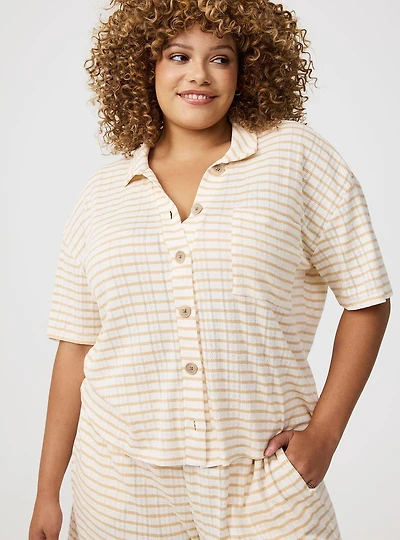 Collared Crop Top