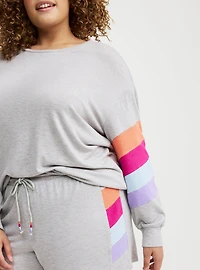 Striped Sleeves Lounge Pullover