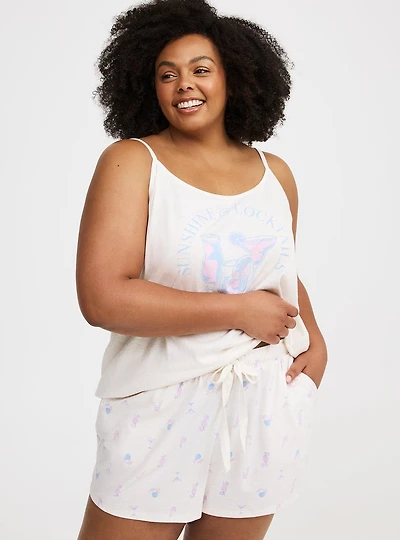 Lightweight Cotton Jersey Sleep Short