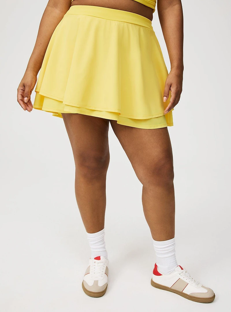 Stretch Woven Skirt with Bike Short