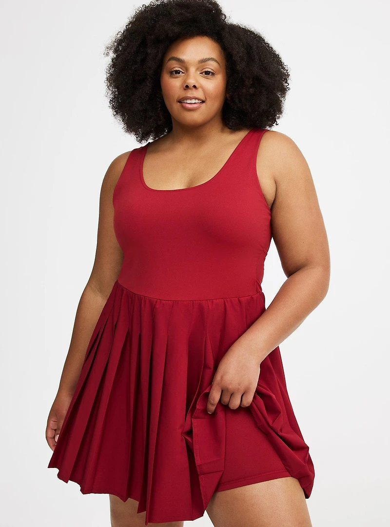 Performance Core Pleated 2fer Active Dress