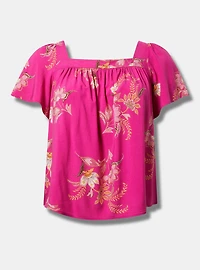Challis Flutter Sleeve Top