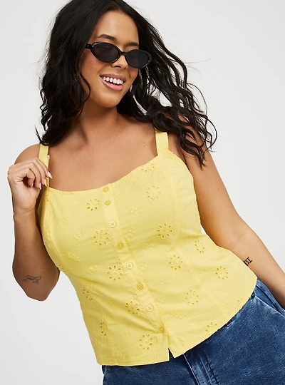 Cotton Eyelet Cami