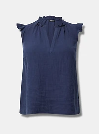 Ruffle V-Neck Top