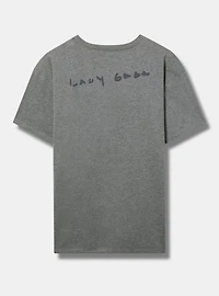 Lady Gaga Relaxed Cotton Crew Studded Tee