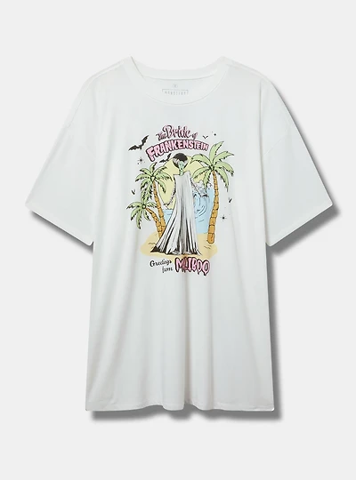 Bride of Frankenstein Oversized Cotton Tunic Tee