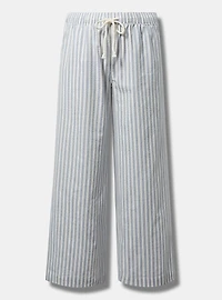 Wide-Leg High-Rise Cotton Pant