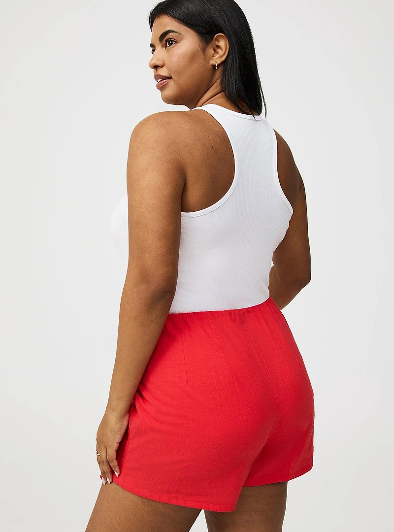 Beach Linen Side-Tie Skort