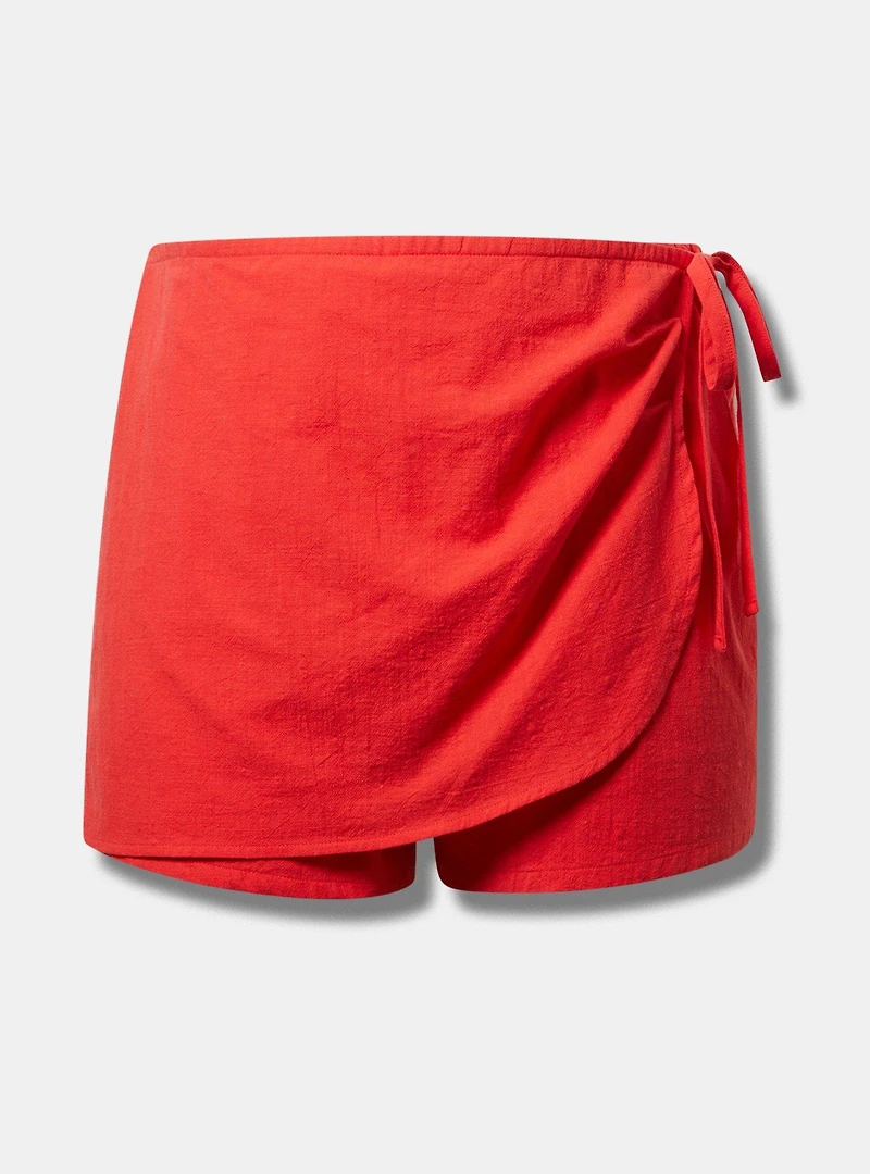 Beach Linen Side-Tie Skort