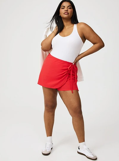 Beach Linen Side-Tie Skort