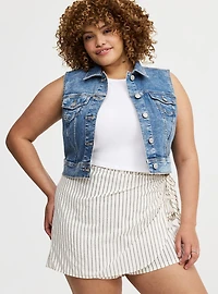 Beach Linen Side-Tie Skort