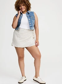 Beach Linen Side-Tie Skort