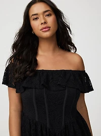 Mini Lace Off-Shoulder Dress