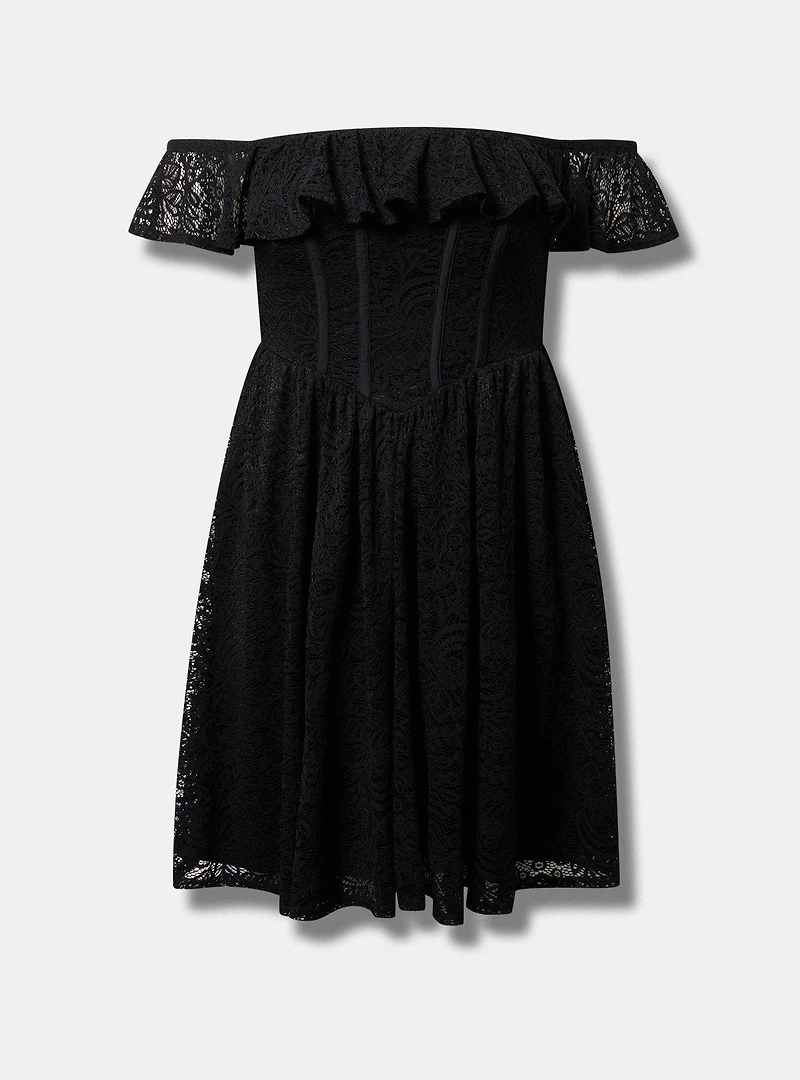 Mini Lace Off-Shoulder Dress