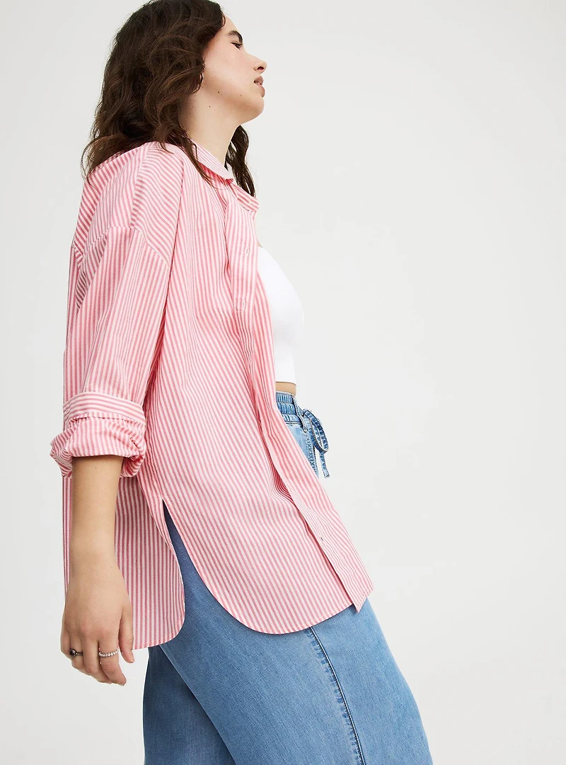 Soft Cotton Drop-Shoulder Shirt