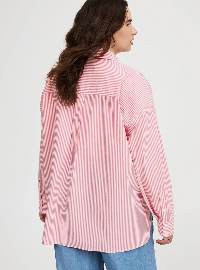 Soft Cotton Drop-Shoulder Shirt