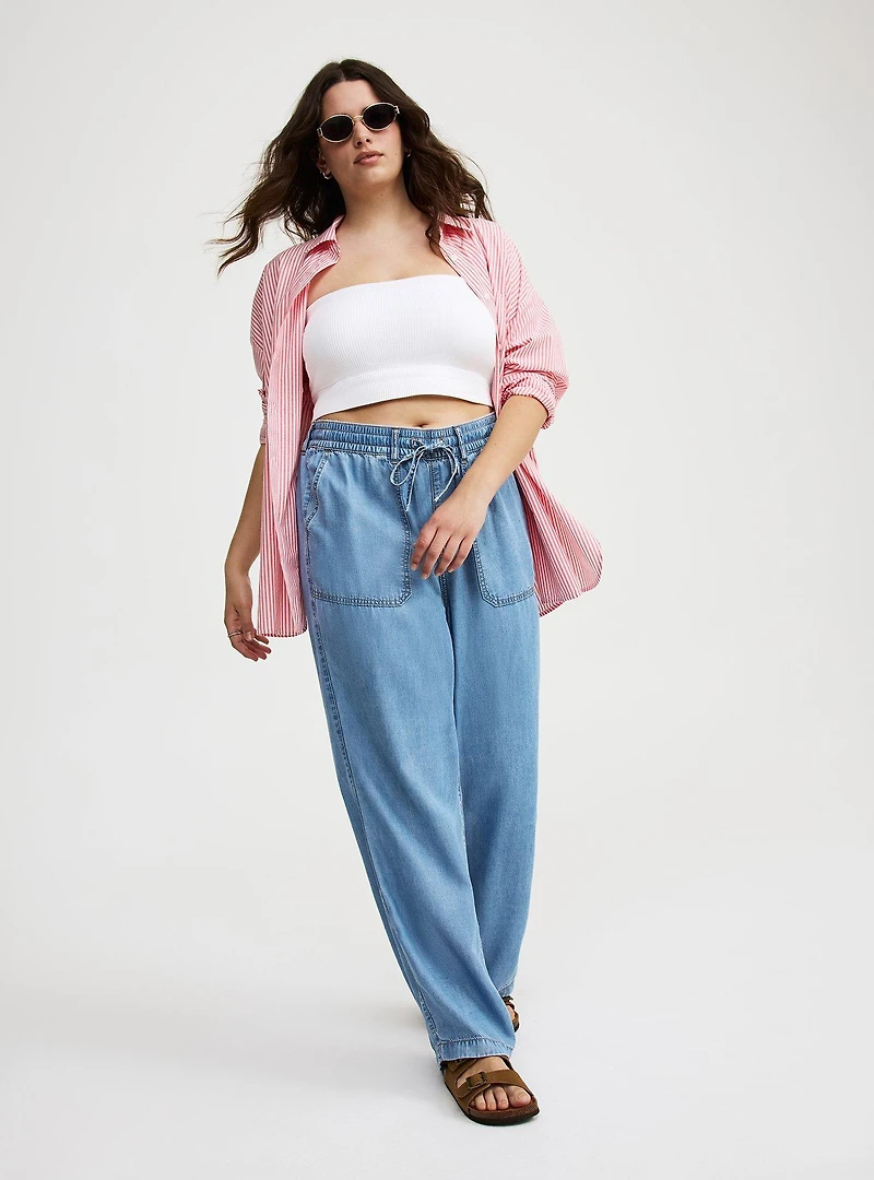 Soft Cotton Drop-Shoulder Shirt