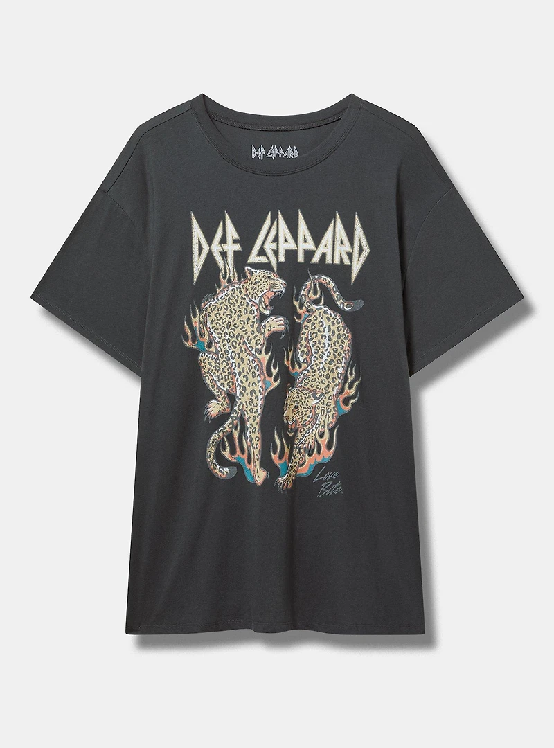 Def Leppard Relaxed Cotton Crew Tee