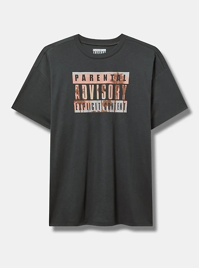 Parental Advisory Oversized Cotton Tunic Tee