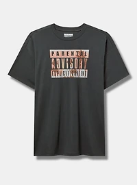 Parental Advisory Oversized Cotton Tunic Tee
