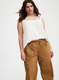 High-Rise Poplin Parachute Pant