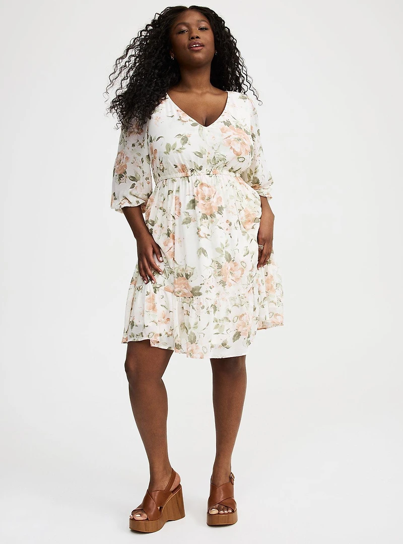 Mini Chiffon Tiered Babydoll Dress