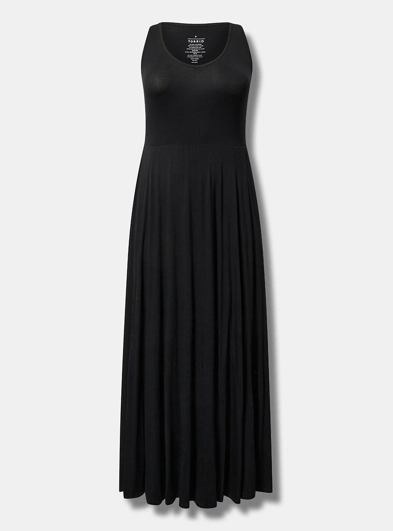 Jersey Knit V-Neck Maxi Dress