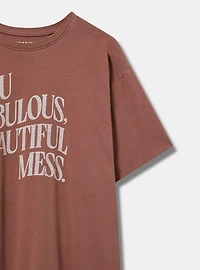 Fabulous Mess Relaxed Heritage Jersey Raw Edge Tee