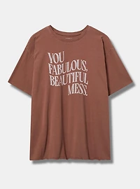 Fabulous Mess Relaxed Heritage Jersey Raw Edge Tee
