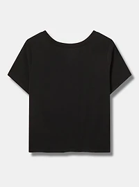 Palms Fitted Vintage Jersey Crop Ringer Tee