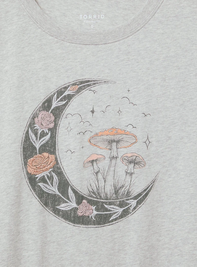 Floral Mushroom Moon Relaxed Heritage Jersey Tank