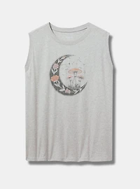 Floral Mushroom Moon Relaxed Heritage Jersey Tank