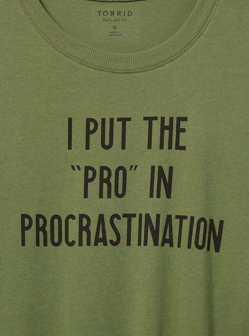 Procrastination Relaxed Heritage Jersey Crew Tee