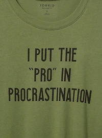 Procrastination Relaxed Heritage Jersey Crew Tee