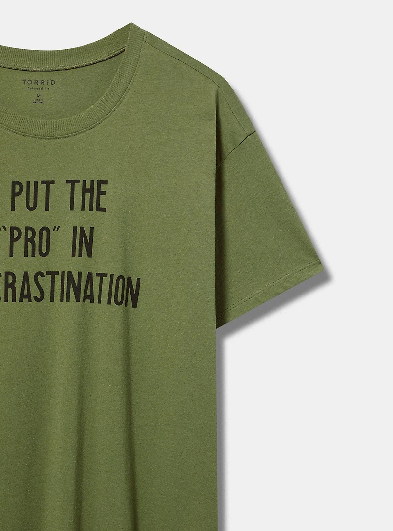 Procrastination Relaxed Heritage Jersey Crew Tee