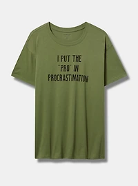 Procrastination Relaxed Heritage Jersey Crew Tee