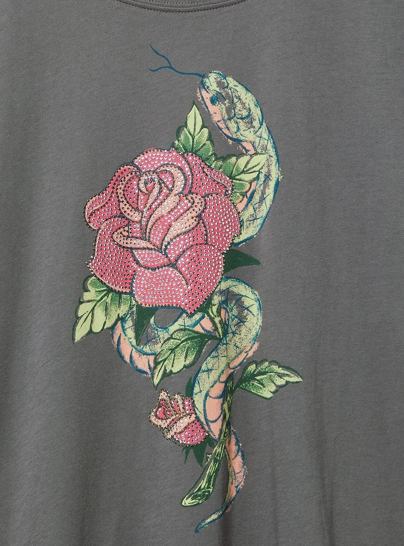 Tattoo Snake Classic Fit Heritage Jersey Crew Tee