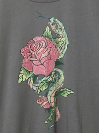 Tattoo Snake Classic Fit Heritage Jersey Crew Tee
