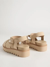 Dual Cross Strap Flatform Sandal (WW