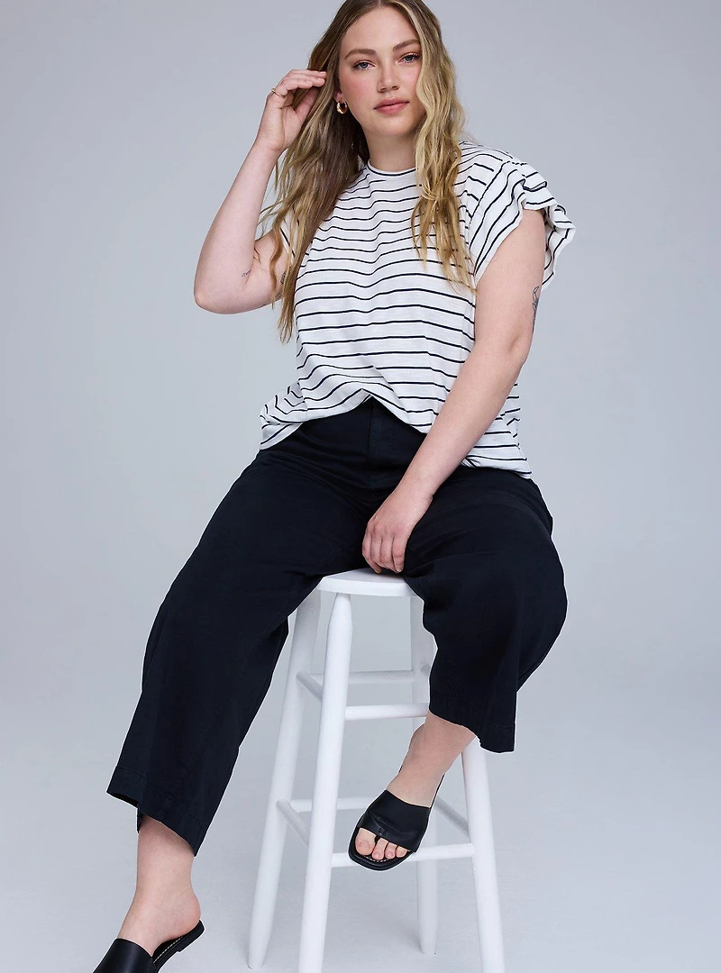 Belle Isle Wide-Leg Ankle Trouser
