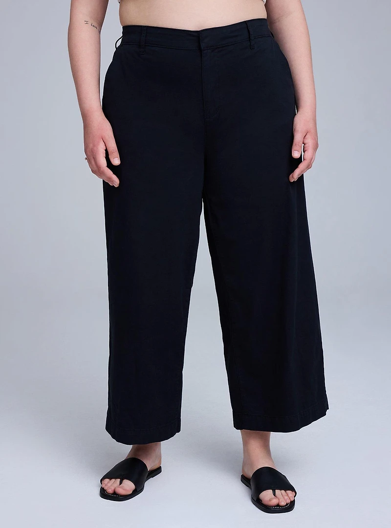 Belle Isle Wide-Leg Ankle Trouser