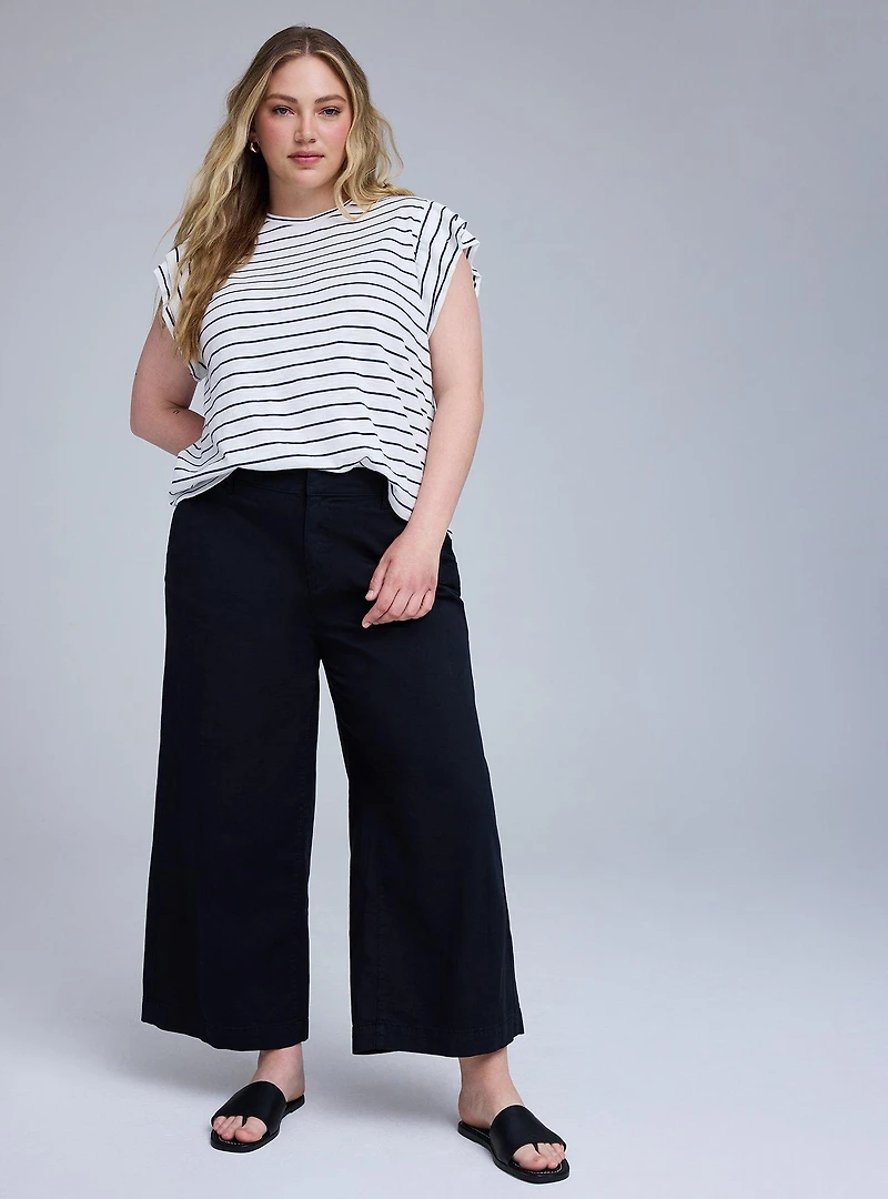 Belle Isle Wide-Leg Ankle Trouser