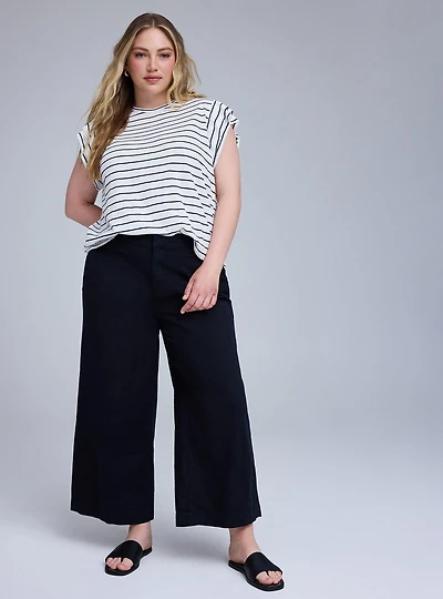 Belle Isle Wide-Leg Ankle Trouser