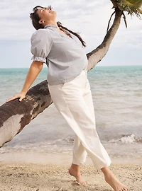 Belle Isle Wide-Leg Ankle Trouser